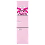 Unique Appliances Classic Retro Refrigerator, 9 cu./ft. Electric Bottom-Mount Fridge, Metal, Sliding Non-Reversible Doors, Ideal for Fresh and Frozen Foods, Bubblegum Pink