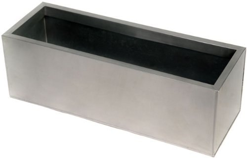 Preisvergleich Produktbild Primrose Pflanztopf aus Verzinktem Stahl - Rechteckig Silber - Klein