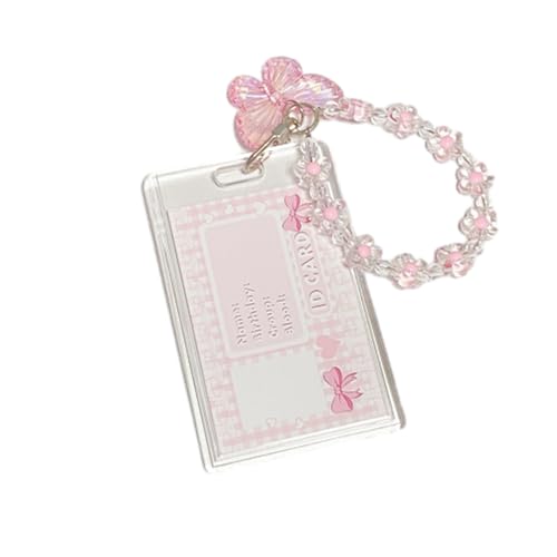 Hileapx Kpop Photocard Holder Keychain, Cute Acrylic Butterfly Photo Card Holder for Kpop Album Card (No Photocard)