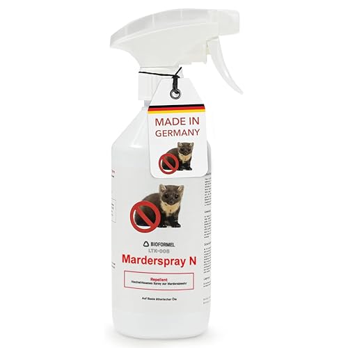 BIODELTA LTK-008 Anti Marder Spray 500 ml - Marderschreck - Marderabwehr mit Langzeitwirkung - Marderschutz - Vertreibt Marder ohne zu schaden - Blumenduft- fleckenfrei