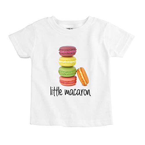 The Spunky Stork Toddler Little Macaron Cute French Organic Tshirt for Girls