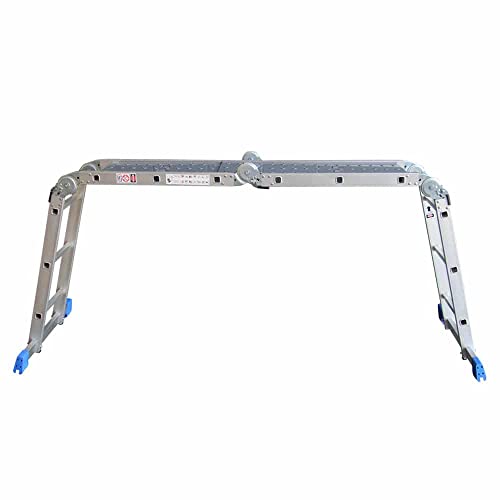 Alumexx 3-1 Multi Klappleiter/Treppe - Leiter, Gerüst und Treppe in 1 - Stehgerüst - Aluleiter - Stehleiter - Arbeitshöhe bis 4,55 Meter - Gewicht 17,5 Kilogramm