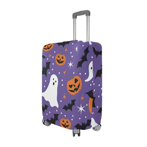 senya Travel Luggage Cover Suitcase Protector Halloween Ghost Bat Pumpkin Washable Baggage Covers Fits 22-24 Inch Luggage3