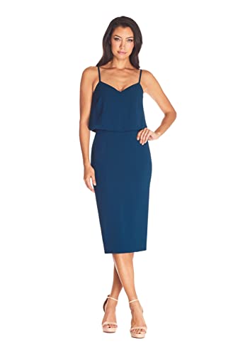 Image of Dress The Population Women's Alondra Blouson Tank Pencil Skirt Midi Dress