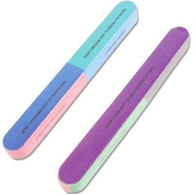 Vitalogy – Nail File and Buffer for Pedicure and Manicure – 7 Ways Filer for Nail Repair, Nail Care Tool, Washable Emery Boards, All-in-One Shaping & Buffing, Easy to Use for Women and Men – Pack of 2