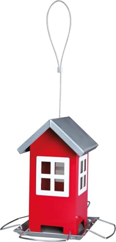 Trixie 55630 Futterhaus, 1.000 ml/20 cm, rot/silber