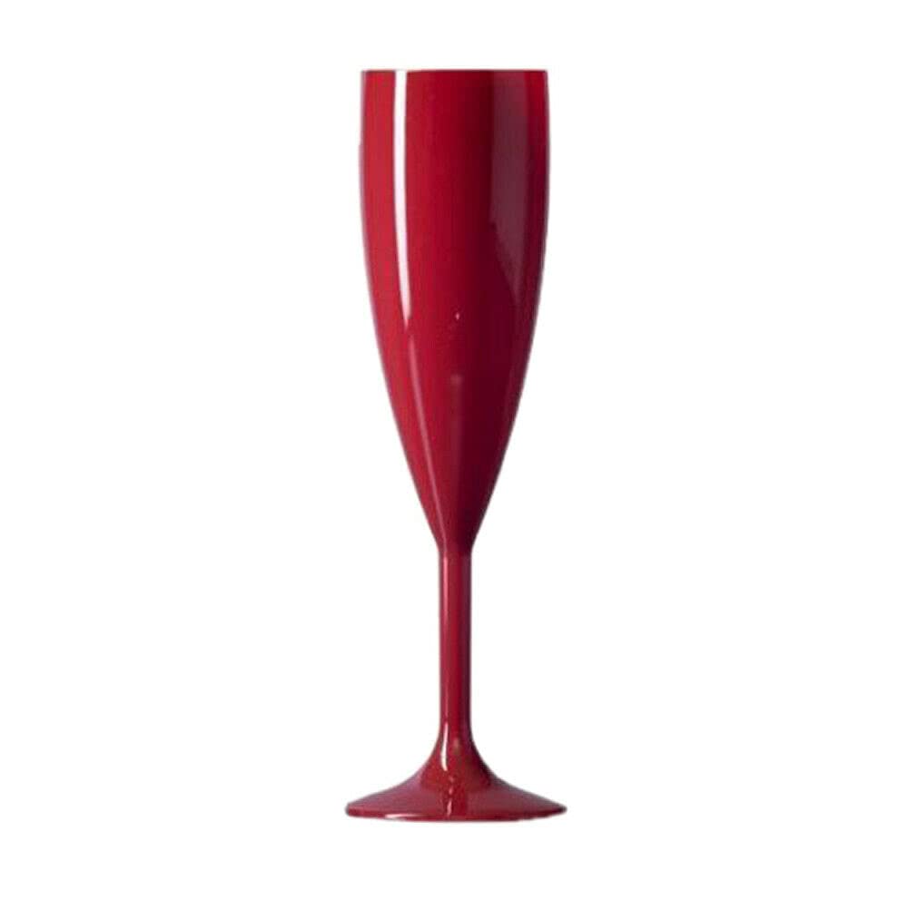 We Can Source It Ltd - Red Polycarbonate Elite Premium Champ Flute - Virtually Unbreakable - Pack of 4