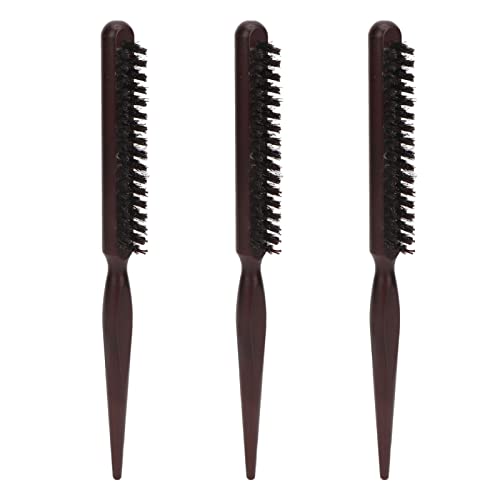 Cepillo de peinado con cerdas de nailon, bordes suavizantes, 3 piezas de cerdas cónicas que separan tu cabello uniformemente con mango ergonómico para salón de belleza