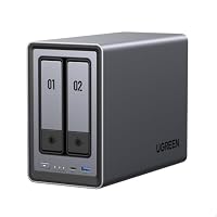 UGREEN NASync DXP2800, 2-Bay Desktop-NAS, Intel N100 Quad Core Prozessor, 8 GB DDR5 RAM, 2,5 GbE Ethernet, 2 × M.2 NVMe-Steckplätze, HDMI 4K, Netzwerkspeicher für Zuhause und Büro (Ohne Festplatten)
