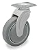 Swivel Plate Caster, 4 in. Dia., 275 lb.