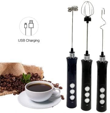 Miniatura 2 de Espumador de leche  Máquina de espuma para lattes, capuchino, café, chocolate caliente, espumador de mano, mezclador de bebida de diseño ergonómico,