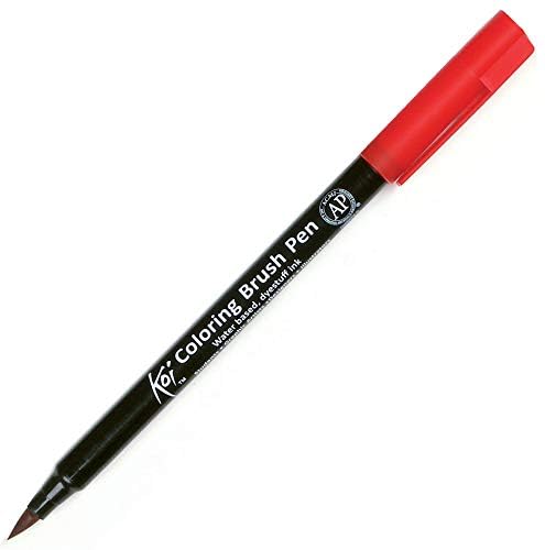 MARCADOR PINCEL ARTISTICO KOI COLORING BRUSH - 49 PRETO - USO PROFISSIONAL