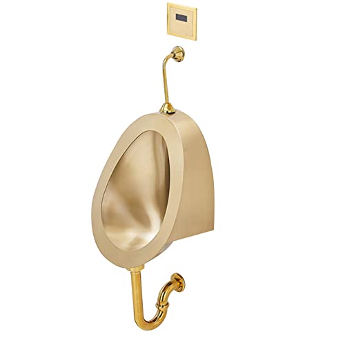 OTQEFTN Universal Flushing Type High-Efficiency Urinal, Stainless Steel Wall-Mounted Automatic Sensor Toilet Urinal, Bathroom and Public Toilet Urinal with Flush Valve, Deodorant