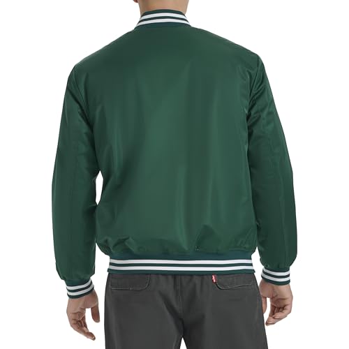 Image of Champion Men's Logo Striped-trim Varsity Jacket