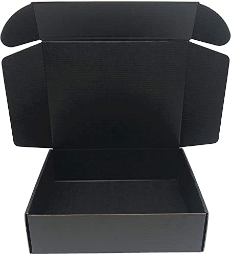 Black Cardboard Shipping Box 15x11x3 Inch Corrugated Packaging Storage Boxes 15 Pack (Inside Size: 14.5 x 10.8 x 2.8