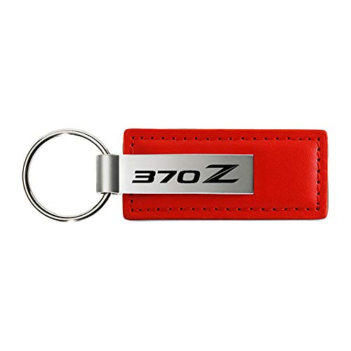 Nissan 370Z Red Leather Car Key Chain , Official Licensed by Au-Tomotive Gold, Inc.