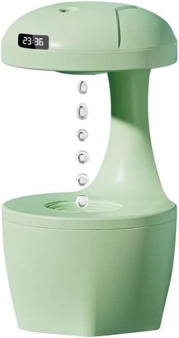 800ml Large Capacity Anti-gravity Humidifier LED Display USB Air Purifier Suitable for Living Room and Bedroom (Green)