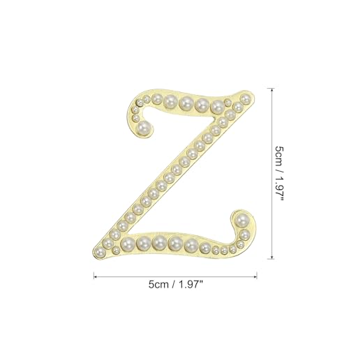 Image of PATIKIL Letter Brooch Pins, Pearl Initial Alphabet Letter Lapel Badges Pin for Women Men Girl Wife Suits Clothes Dress Bouquet Coat Hat Bag Craft Party