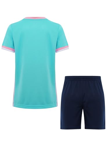 Kids Boys Pcs Quick Dry Sports Set Stylish Striped T Shirt And Shorts For Soccer Football Basketball2