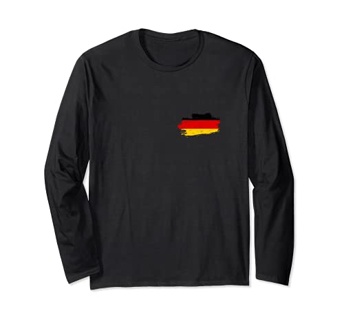 Flag Germany Long Sleeve T-Shirt, Black