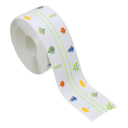 Image of PATIKIL Caulk Tape Waterproof Self Adhesive, PVC Toilet Caulking Sealant Strip Bathtub Caulk Sealing Strip Tape for Bathroom Kitchen Countertop, Autumn Leaves (1.5 Inch x 10.5 Ft)