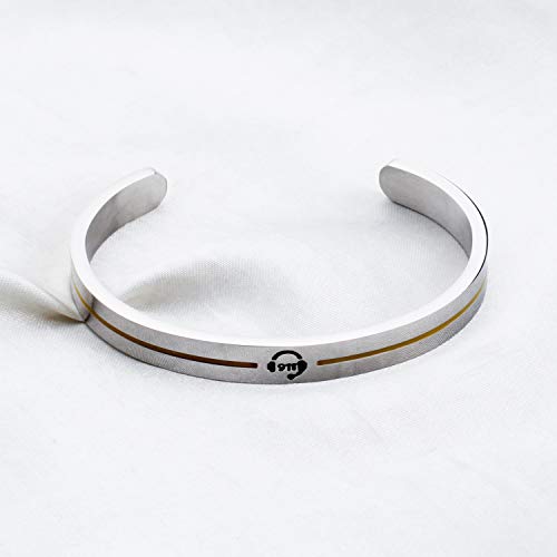 SEIRAA Dispatcher Gifts Thin Gold Line Gift 911 Operators Dispatcher Appreciation Gift Keychain Medical Alerts Jewelry2