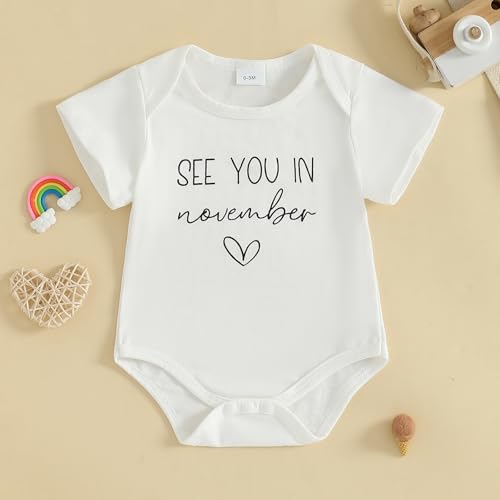 Image of woshilaocai Baby Announcement Bodysuit Pregnancy Reveal for Family | Pregnancy Reveal Ideas&New Baby Surprise for Grandparents, Husband, Aunt, Uncle, Gender Natural Romper, Funny Announcement