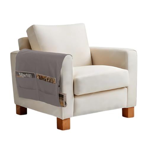 Protetor De Braço De Sofá Com Porta Objetos Cor:Cinza Grafite