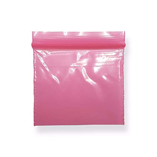 Pack of 1000-40 x 40mm Red Grip Seal Bags Zip Lock Bags Resealable Plastic Bags Baggies