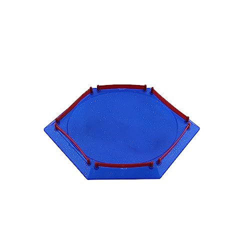 IOIUSKKU Burst Gyro Juguetes para niños Arena Disk Boys para Beyblade para Spinning Top Plastic Stadium Battle Plate Toy Kids Home Accs, Hexágono Azul