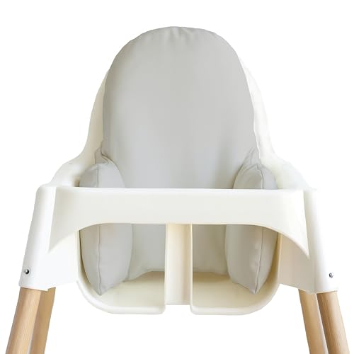Yeah Baby Goods Wipeable IKEA Antilop Highchair Cushion Cover (Grey) - Soft, Waterproof Baby High Chair Cover