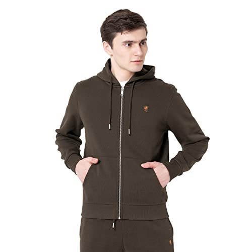 Image of Red Tape Men's Light Grey Solid Hoodies