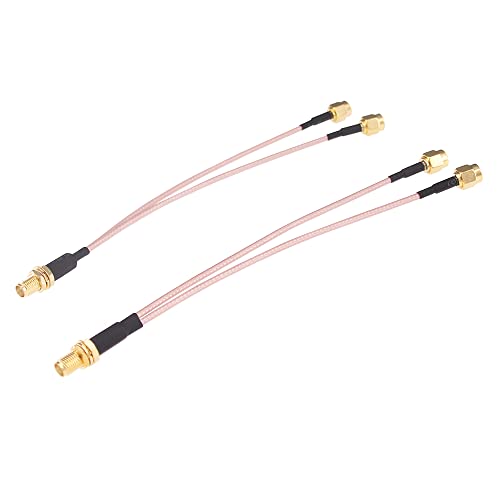 2 cables de extensión SMA hembra a SMA macho doble 15 cm
