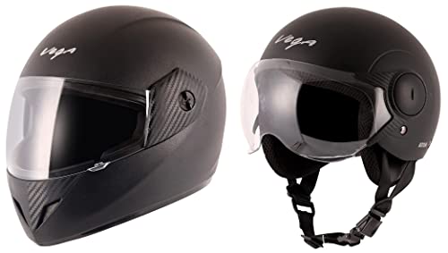 Image of Vega Cliff Black Helmet-M & Atom Dull Black Helmet-M
