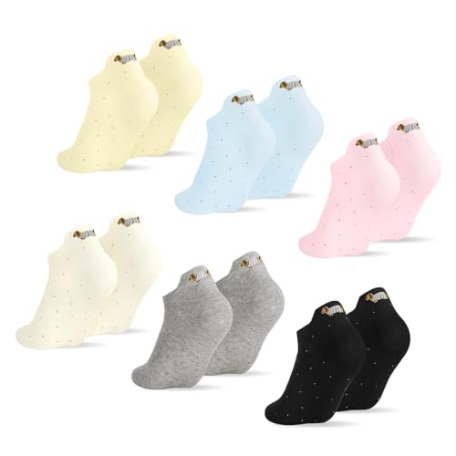 Utensilsto 6 Paar Geschenk Dackel Socken Dackel Geschenke Hundemuster Lustige Socken Baumwolle für Damen Herren Tennissocken Sportsocken Geschenke für Hundebesitzer