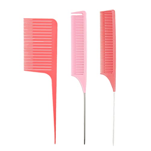 Bonarty 3 Pieces ABS One-Way Weaving Highlighting Foiling Hair Comb Dyeing Combs