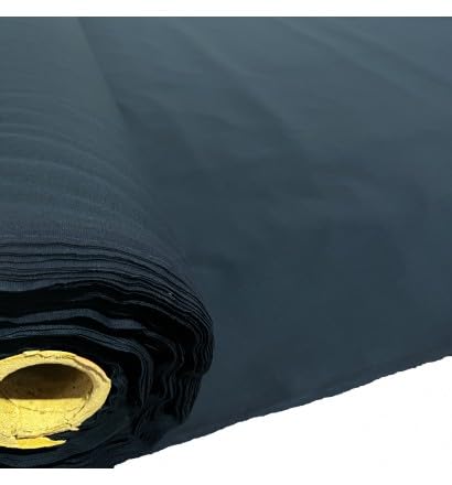 EU Fabrics Polycotton Sheeting Fabric | Fire Retardant Upholstery Lining Material for Sewing | Ideal for Dressmaking and Tablecloth | Plain Polyester Cotton Roll by The Metre (Navy, 1 Metre x 300cm)