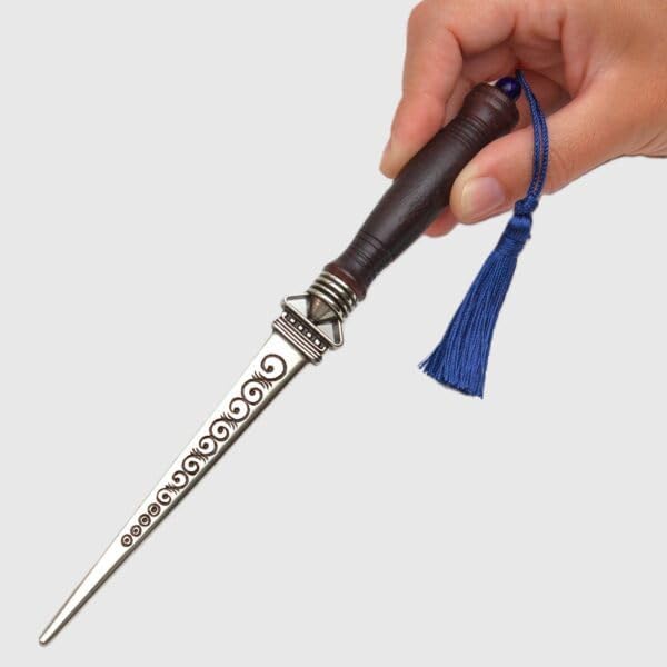 Wood Handle Letter Opener Paper Cutting Knife for Envelopes with Vintage Detail 7” Long-Made in Italy-BOTAG02