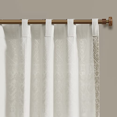 INK+IVY Mila 100% Cotton Single Panel Curtain Tufted Chenile Boho Design Rod Pocket Top Drape for Living Room Privacy Window Treatment for Bedroom Apartments - Image 4