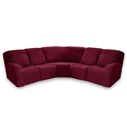 Housse canapé d'angle 5 places protection fauteuil inclinable