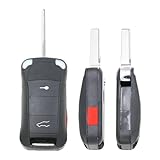 Car Key Cover Shell for Cayenne 2004 2005 2006 2007 2008 2009 2010 2011 HAA Hu66 Flip Remote Car Key Shell Case Housing Car Key Shell Case