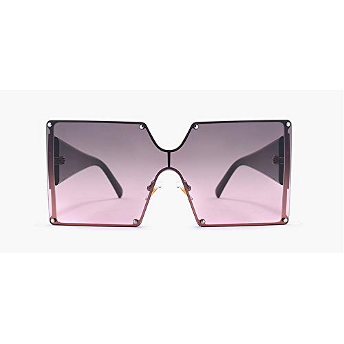 Image of mincl /Oversized Shield Sunglasses Woman 2019 Fashion Luxury Shades UV400 Vintage Flat Top Futuristic Sunglasses