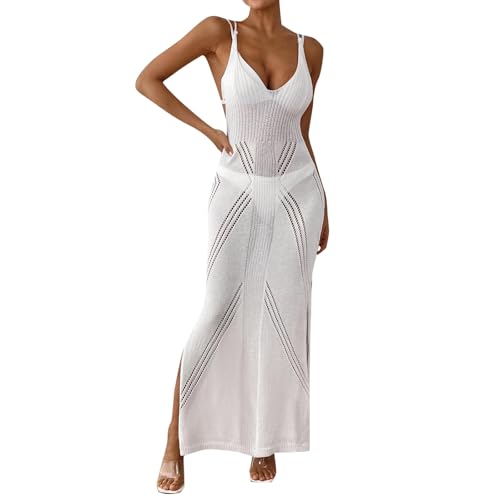 Kimono plage femme et robe caftan longue fendue à bretelles
