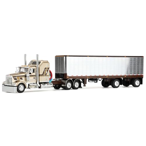 First Gear DCP 1/64 Kenworth W900L 60in Aerodyne Sleeper Cab with 40ft Vintage Trailer Reds Favorites #1: Jason Sanders 69-2091
