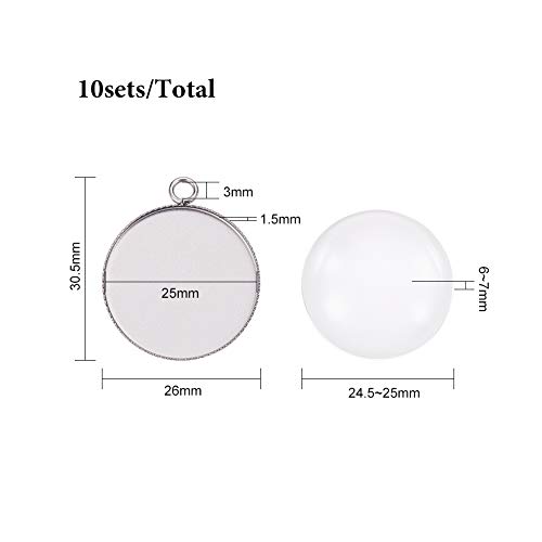 UNICRAFTALE 10 set 25mm Pendenti Piatti Piatti