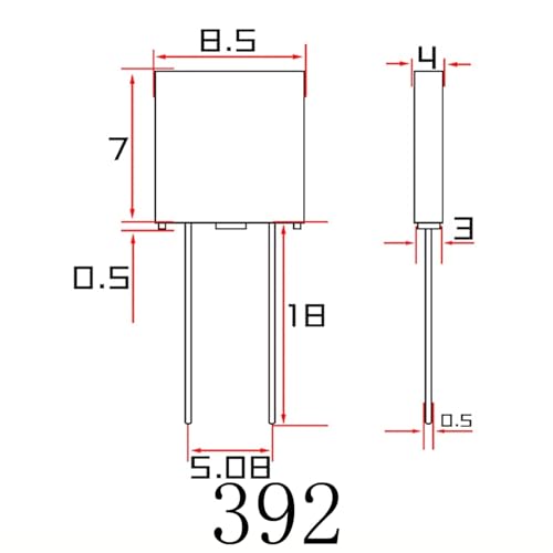 Fusible redondo 382 T8A soplado lento placa de alimentacion TV LCD 2