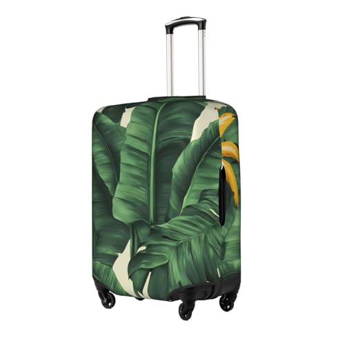 Tropical Palm Banana Leaves Print Decorative Travel Luggage Cover Concealed Zipper Suitcases Anti Scratch Dustproof2