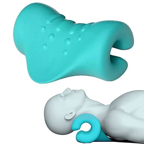 MR.HOKWY Neck Stretcher - Cloud Cervical Traction Pillow, Light Blue