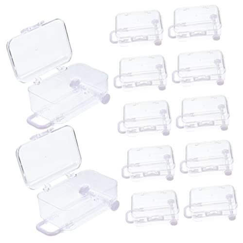 Healeved 12個ミニスーツケース風キャンディボックス 結婚式やパーティー装飾用 ボックス 小型キャリーケース お菓子やジュエリー収納に