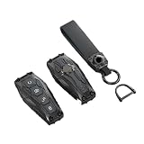 Compatible With Byd Shark 6 Car Key Case Metal Mecha Key Protection Case Fob Accessories 2024 2025(Black color suit2)